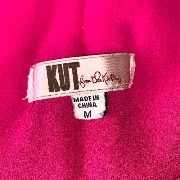 Kut from the Kloth Fuchsia Ruffle Knot Racerback - Picture 6 of 8